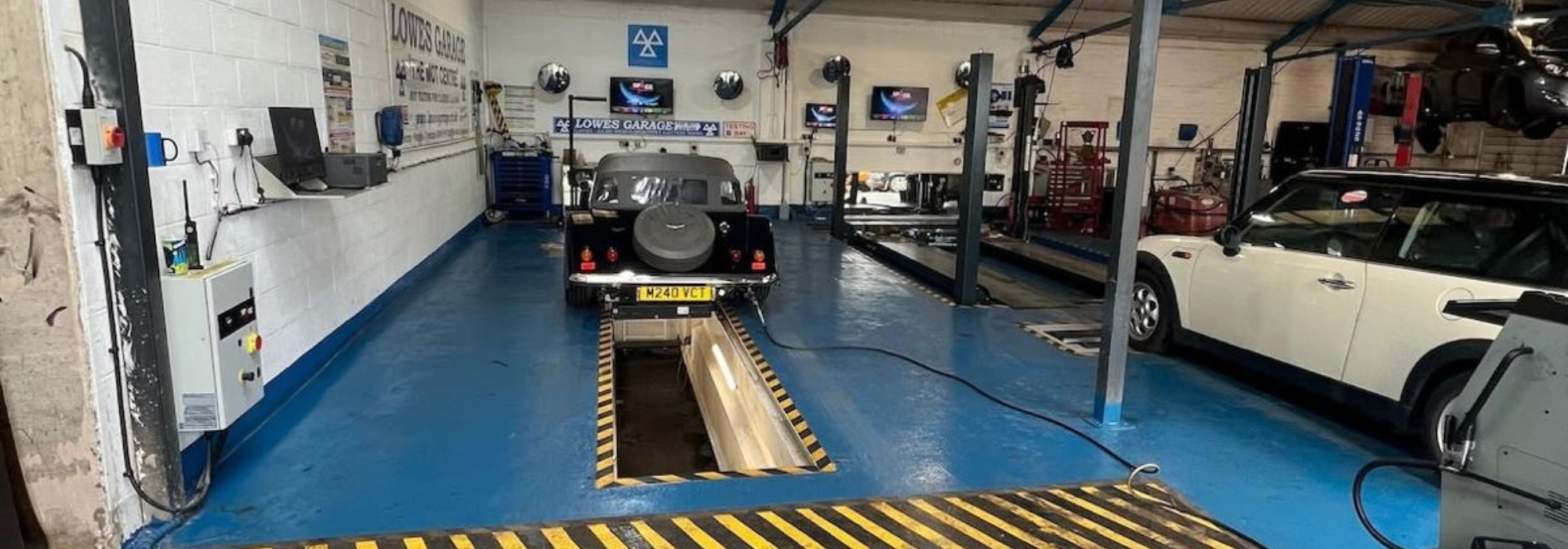 Vehicle diagnostic inspection before MOT at Lowes Garage Worcester