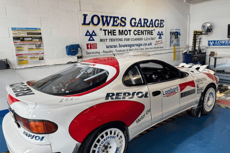Vehicle inspection during an annual car service at Lowes Garage Worcester